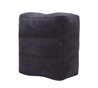 Almohada Inflable para Pies, Reposapiés de PVC, Flocado, Portátil, Lavable, Válvula única, Avión Compacto para Adultos (azul oscuro)