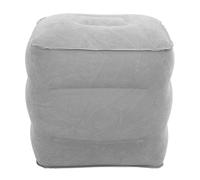 Almohada inflable para reposapiés, cómoda, ergonómica, portátil, para viaje, cojín de apoyo para las piernas, para avión, coche, oficina, uso doméstico, material de PVC suave, (Gris)