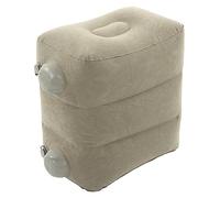 Almohada Inflable para Reposapiés, Cómoda y Ligera, Alivia la Fatiga, Reposapiés Inflable Compacta, Flocado de PVC para el Hogar para Vehículos (gris oscuro)