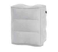 Almohada inflable para reposapiés de 4 colores para viajes, reposapiés inflable de aire, reposapiés para relajarse, para avión y hogar(gris)