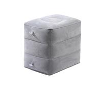 Almohada Inflable para Reposapiés de Viaje, 7 Piezas, Cama de Avión Multiusos para Niños de 3 Capas, Finamente Hecha a Mano para Oficina para Coches para el Hogar (Gris claro)