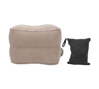 Almohada Inflable para Reposapiés, Reposapiés Flocado de PVC Portátil para Oficina, Hogar, Viajes en Tren, Reducción de la Fatiga (GRAY)