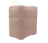 Almohada Inflable para Reposapiés, Reposapiés Inflable, Ayuda Suave para la Circulación Sanguínea, PVC Lavable, Flocado, Válvula única Ligera para Adultos para Avión (Gris oscuro)