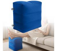 Almohada inflable para reposapiés, taburete de elevación de piernas para viajes en avión, ancianos, postrados en cama, escritorio de oficina, coche, silla, altura ajustable, 1 unidad