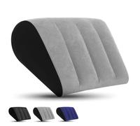 Almohada Inflable portátil de cuña - Posicionadores corporales, Almohada de cuña Ligera para Dormir, elevación de piernas, Uso en la Cama, Viajes, Camping, desinflado rápido (Gris)