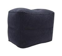 Almohada Inflable Portátil para Reposapiés, que Reduce la Fatiga, Flocado de PVC, para Oficina, Hogar, Tren y Viajes (oscuro)