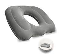 Almohada Inflable Tipo Dona, Cojín Ortopédico Gris para Asiento, Almohada para Hemorroides, Cojín Multifuncional, Asiento para Silla de Ruedas, Silla de Oficina