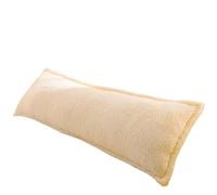 Almohada larga gruesa for parejas dobles, cabecero de cama terciopelo con leche, cojín funda almohada, cómoda protección for el cuello y la cintura for dormir para Descanso(White,L150cm x W48cm)