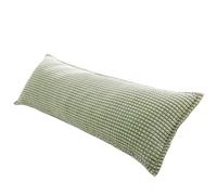 Almohada larga gruesa for parejas dobles, cabecero de cama terciopelo con leche, cojín funda almohada, cómoda protección for el cuello y la cintura for dormir para Descanso(Pea green,L120cm x W48cm)