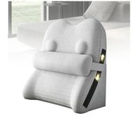 Almohada Lectura Cama 60x52x30 cm, Cojin Respaldo Sofa Lavable,Multifunción, Cojín Lectura Cama para Leer, Jugar, Ver La Televisión,Gray