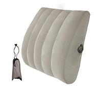 Almohada Lumbar de Viaje Inflable para Automóvil - Almohada de Soporte Lumbar Inflable Almohada de Respaldo Portátil Cojín Lumbar Cojín de Respaldo de Silla Ajustable para la Parte Inferior(Gris)
