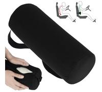 Almohada lumbar para la parte inferior de la espalda, almohada de apoyo lumbar de espuma viscoelástica con funda extraíble lavable, almohada ergonómica para el cuello con correa elástica, rollo de