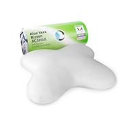 Almohada Mariposa ACAMAR con Aloe Vera y Carbón de Bambú, Cojín Ergonómico de Espuma Viscoelástica para Dormir de Lado con Funda de Almohada para el Cuidado de la Piel, Almohada Hipoalergénica