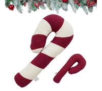 Almohada navideña de bastón de caramelo | Decoración de piruletas para adultos, cojines de Navidad para cuello, espalda, hombros, brazos, caderas, mujeres, adultos, silla, sofá, aviones, viajes