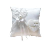 Almohada nupcial: cojín de exhibición floral, soporte cuadrado para joyas de boda, base decorativa para adornos de ceremonia, almohadilla suave y romántica para accesorios de matrimonio, decoración de