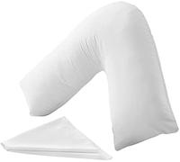 Almohada ortopédica médica no alérgica para el embarazo, maternidad en forma de V, soporte adicional para cabeza, cuello y espalda, funda de almohada
