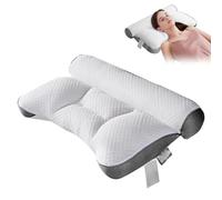 Almohada ortopédica para apnea del sueño con hendidura, almohada ergonómica para el cuello para los lados, rebote lento, suave, cómoda, refrescante, despertar sin dolor de cuello, almohada