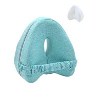 Almohada Ortopédica para Pierna y Rodilla, Cojín Ergonómico con Espuma Viscoelástica, Almohada para Dormir Posicionadora para Embarazadas Alivia Dolores de Piernas, Cadera y Articulaciones. (Azul)