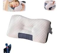 Almohada para Apnea del Sueño, Almohada Cervical Nube Acogedora, Almohada de Masaje para el Cuello Ergonómica, Núcleo Suave y No Colapsable, Almohada Cervical de Espuma Viscoelástica para el Cuello