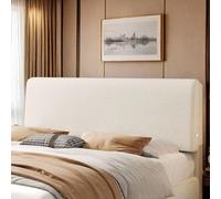 Almohada para cabecero con Correas Beige cojín tapizado de 59" para Montaje en Pared Tablero de vellón Gran Soporte Lumbar para Cama Respaldo almohadón de Lectura para mesita de Noche Dormitorio