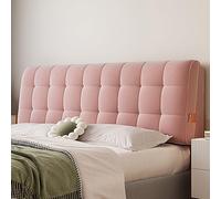 Almohada para cabecero Grande Rectangular para Montaje en Pared cuña de Lectura Soporte para Respaldo de Cama tapizado almohadón de cabecera Rosa Individual 35 x 23 x 2 Pulgadas