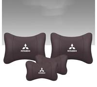 Almohada Para Coche,Cojín Lumbar Coche,Para Mitsubishi Eclipse Cross 2021-,Cómodo cojín de respaldo de asiento de coche suave Asiento de coche Soporte para cuello para viajar y conducir,Brown-A+B