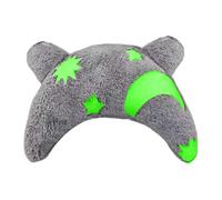 Almohada para el cuello de perro y gato - Cama para mascotas Confort en forma de U, Cojín de dona calmante lavable de felpa | de la ansiedad de luz brillante,