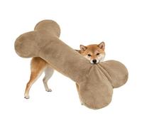 Almohada para perros genérica | PP Cotton 70x25cm Plush Comfort Cushion Pet Toy | Large Calming Sleep Support Pillow for Dogs Puppies Cats Soft Bone Shape Bed Companion Gold Work Area