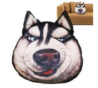 Almohada Peluche Con Forma De Perro | Cojín Para Cabeza De Husky De Felpa | Almohada de Animal de Peluche | Para Hogar Oficina Apartamento Residencia Universitaria Interior Del Coche Salón Y Dormitori