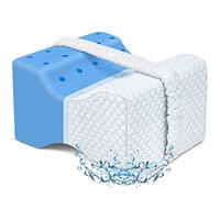 Almohada Piernas Dormir de Lado, Espuma con Memoria de gel, con Funda de Seda de Hielo y Correa, para El Dolor de Espalda, Cadera, Alineación de Columna, Ciática, Recuperación de Cirugías y Embarazos