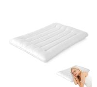Almohada plana ultraplana, 46 x 72 cm, almohada fina para dormir de espalda, almohada para dormir boca abajo, almohada delgada para aliviar el dolor de cuello, almohada ortopédica (blanco)
