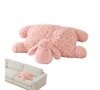 Almohada Plegable Linda De La Felpa Del Cordero 17,7 Pulgadas, Juguete | Muñeca De Almohada De Felpa De Algodón PP Suave Lavable A Máquina De 17,7 Pulgadas, Animal De Peluche De Lana Rizado