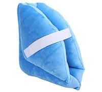 Almohada protectora del cojín del talón, Almohada de apoyo para los pies para aliviar la presión del pie y antiescaras - Tela de franela/Azul / 1 pieza