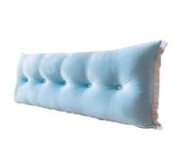 Almohada rectangular suave para cabecero de cama y sofá, cojín de apoyo para el cuello y el cuerpo, almohada de lectura de respaldo largo, color azul claro, 120 cm, máxima comodidad y apoyo