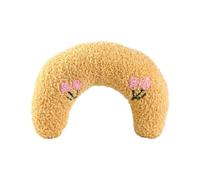 Almohada relajante para dormir con forma de cuello, ideal para perros, de color amarillo. Proporciona