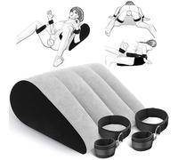 Almohada Sexo Bondage y Esposas - Esposas BDSM para Muslos y Muñecas, Coussin Posición Sexo Mobilier Érotique para Parejas Kit Restricción de Bondage Juguetes Eróticos para Mujeres y Pareja (Gris)
