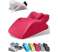 Almohada sexual for parejas con espuma viscoelástica, cojín ergonómico en forma de cuña, silla sexual multiusos con funda extraíble y sofá con rampa.(Pink)