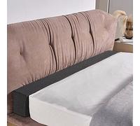 Almohada suave para relleno de colchón con funda extraíble, cierra la costura entre la pared de la cabecera o el estribo, cojín de apoyo para reposabrazos (200 x 10 x 5 cm, negro)