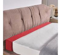 Almohada suave para relleno de colchón con funda extraíble, cierra la costura entre la pared de la cabecera o el estribo, cojín de apoyo para reposabrazos (120 x 10 x 10 cm, rojo)