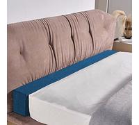 Almohada suave para relleno de colchón con funda extraíble, cierra la costura entre la pared de la cabecera o el estribo, cojín de apoyo para reposabrazos (150 x 5 x 5 cm, azul)