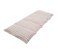 Almohada Termica 50x20 cm - Relleno: 800 Gramos de Huesos de Cereza. Forro: 100% Algodón - Cojín de Calor y Frio (beige a cuadros)