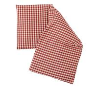 Almohada térmica compartimentada en 3 con pepitas de uva 20x50cm - Tejido biológico rojo y blanco - Saco térmico para microondas - Calor y frío - Cojín térmico