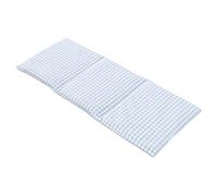 Almohada térmica compartimentada en 3 con semillas de colza 20x50cm - Tejido biológico azúl claro y blanco - Saco térmico para microondas - Calor y frío - Cojín térmico