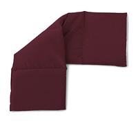 Almohada térmica compartimentada en 4 con huesos de cerezas 60x20cm - burdeos - Saco térmico para microondas - Calor y frío - Cojín térmico con semillas