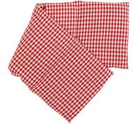 Almohada térmica compartimentada en 4 con huesos de cerezas 60x20cm - rojo y blanco - Saco térmico para microondas - Calor y frío - Cojín térmico con semillas