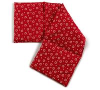 Almohada térmica compartimentada en 4 con pepitas de uva 60x20cm - rojo con corazones - Saco térmico para microondas - Calor y frío - Cojín térmico con semillas