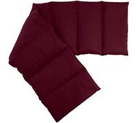 Almohada térmica compartimentada en 8 con huesos de cerezas 75x20cm | burdeos | Saco térmico para microondas | Calor y frío | Cojín térmico con semillas