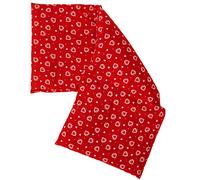 Almohada térmica compartimentado en 3 con semillas de lino 20x50cm - Rojo con corazones - Saco térmico para microondas - Calor y frío - Cojín térmico