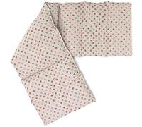 Almohada térmica XXL compartimentada en 8 con huesos de cerezas 75x20cm | Tejido biológico de lunares | Saco térmico para microondas | Calor y frío | Cojín térmico con semillas