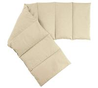 Almohada térmica XXL compartimentada en 8 con semillas de grosella 75x20cm | Tejido biológico blanco natural | Saco térmico para microondas | Calor y frío | Cojín térmico con semillas